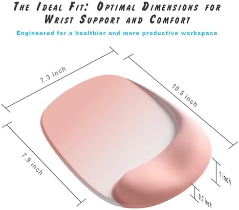 ErgoEase Ergonomic Mouse Pad with Gel Wrist Support - Premium Lycra Fabric, Non-Slip, Ideal for Laptop & Desktop, Office & Gaming，Desk Accessories (02Onxy Black)