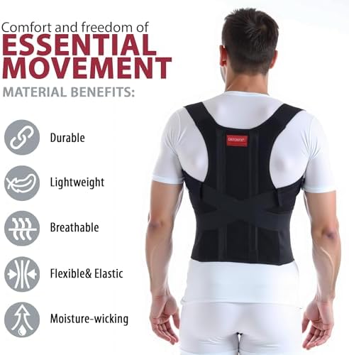 ORTONYX Posture Corrector for Men & Women, Back Shoulder Support Brace