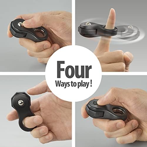 Yolscue 2 Pack Fidget Toy,Fidget Spinner Toy for Adults and Kid,Gifts Suitable for Children with Autism and ADHD,Quiet Office Desk Toy,Excellent for Relieving Stress and Anxiety Toys (Black & Yellow)
