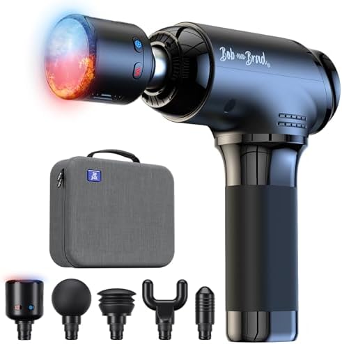 BOB AND BRAD T2 Pro Deep Tissue Massage Gun with Heat & Cold, Percussion