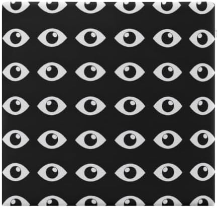 Square Chair Cushion for Car Office Geometric Eyes
