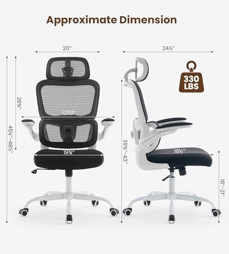Ergonomic Office Chair, Executive Chairs with Adjustable Lumbar Support