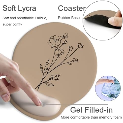 Ergonomic Mouse Pad with Wrist Rest Support,Gel Mouse Pads for Desk
