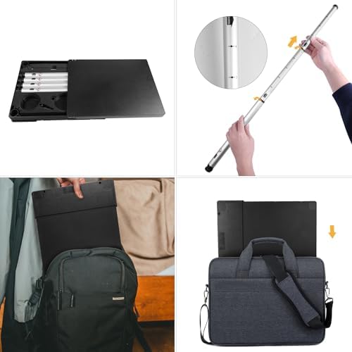 Tabletote Portable Laptop Computer Desk Stand Table Foldable Compact Lightweight Adjustable Height 19-29 inches for Travel Remote Work Home Office School Debate