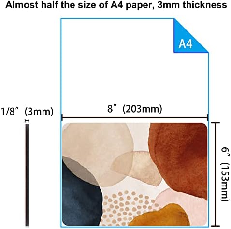 Audimi Small Mouse Pad 6 x 8 Inch, Mini Mouse Pad Thick for Laptop Wireless Mouse Home Office Travel, Portable & Washable (Abstract Stone)