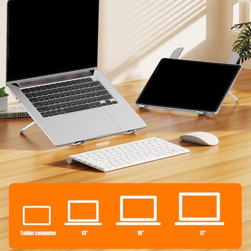 Space Saving Foldable Computer Stand with Enhances Ventilation for 17.3Inch Laptops and Tablets Foldable Laptop Stand