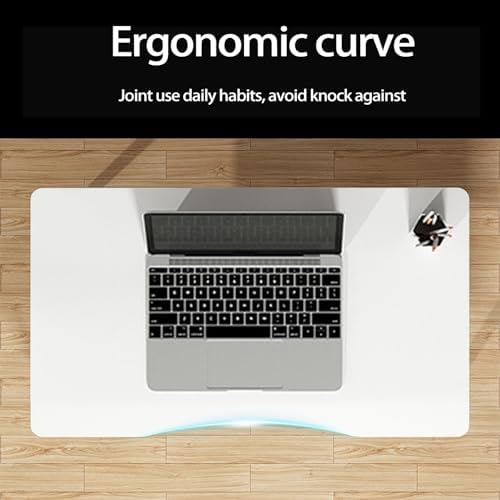 28" Small Standing Desk, Sit and Stand Up, Modern Computer Office Desk with Thickened Plate Spacious Desktop, Solid Wood Work Writing Table for Home Office White