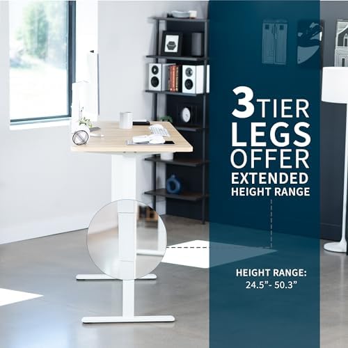VIVO Light Wood 71 x 30 in Standing Desk, DESK-KIT-2W7C