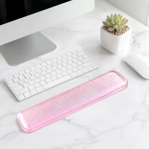 Pink Wrist Rest for Keyboard Glitter Wrist Rest Comfortable
