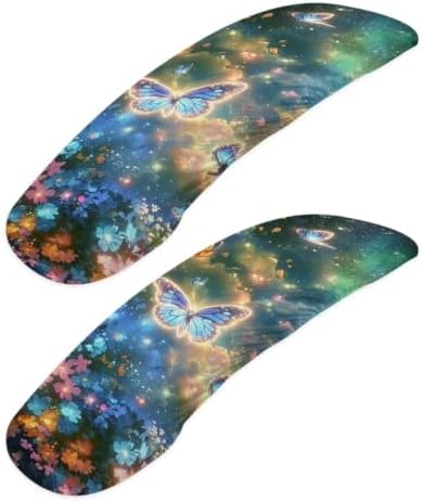 Butterfly Floral Printed 2 Piece Office Chair Armrest Covers Soft Stretchy Office Chair Arm Cover for Desk Chairs Computer Chairs Anti-Dust Dust-Proof Home Decorative Accessories