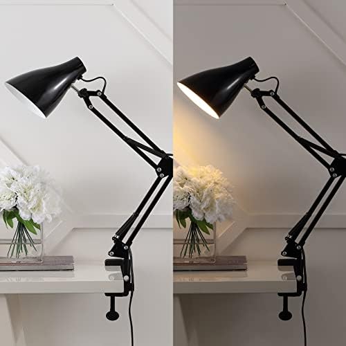 JONATHAN Y Odile 28.5" Metal Adjustable Clamp-On Task Lamp, Black