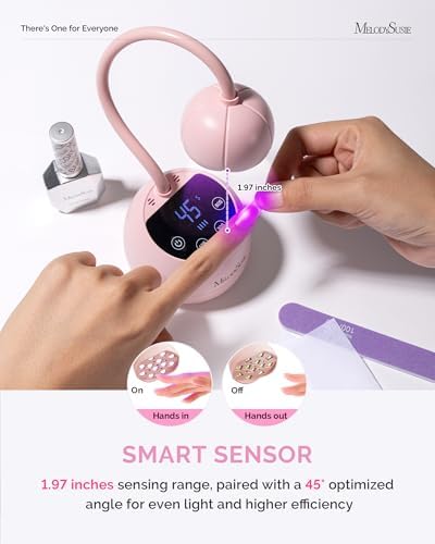 MelodySusie Gooseneck Cordless UV Nail Lamp P-ArtM2 Light for Nail Tips