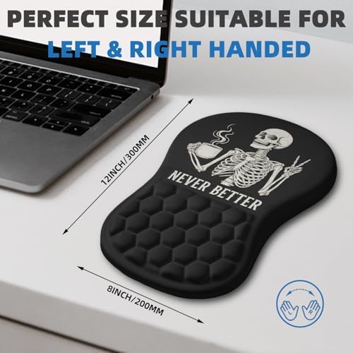 Ergonomic Mouse Pad with Wrist Rest, Memory Foam Wrist Support,Massage Bump