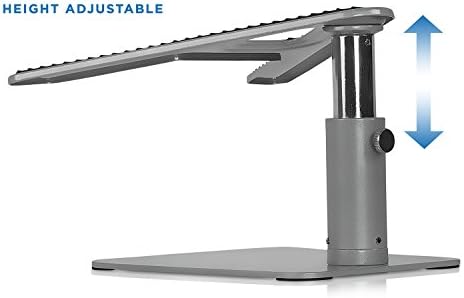 Mount-It! Adjustable Height Laptop Stand for Desk, Ergonomic Laptop Riser for 11–15 Inch Laptops, Tilted Desktop Lift with Anti-Slip Platform, Up to 33 lbs