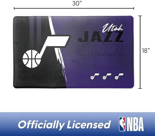 Northwest NBA Utah Jazz Embossed Anti-Fatigue Mat, Cushioned Kitchen Floor Rug, Non-Slip PVC Standing Comfort, 18 x 30 in