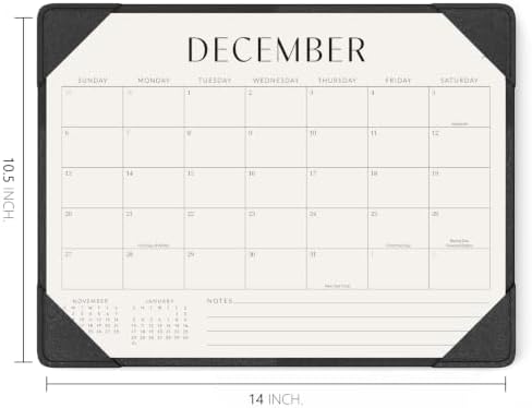 Jotsome Desk Calendar 2026-2027 with Protective Mat 14"x10.5"
