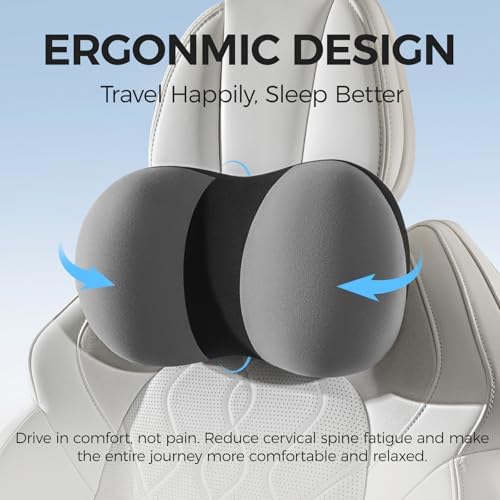 BABUR Car Headrest Pillow, Car Neck Pillow for Pain Relief While Driving