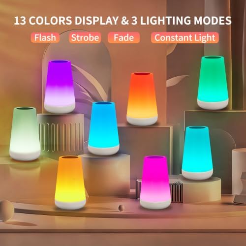 Rechargeable LED Table Lamp, Touch Bedside Night Light