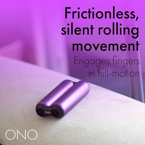 ONO Roller - Handheld Fidget Toy for Adults | Help Relieve Stress, Anxiety, Tension | Promotes Focus, Clarity | Compact, Portable Design (Purple, Junior Size - Aluminum)