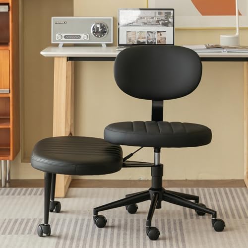 Cross Legged Office Chair, Swivel Meditation Desk Chair with Back Support