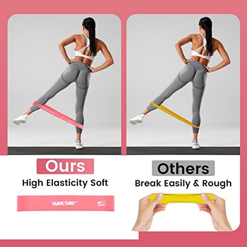 WIKDAY Exercise Resistance Bands with Handles for Working Out Workout Bands Set with Door Anchor for Physical Therapy, Yoga, Pilates