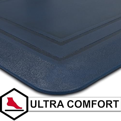 Tempur-Pedic Ultra Comfort Anti-Fatigue Frame Twilight 1' 8" x 3' 6" Kitchen Floor Mat Cushioned Ergonomic Standing Desk Mat Waterproof Non-Skid Foam
