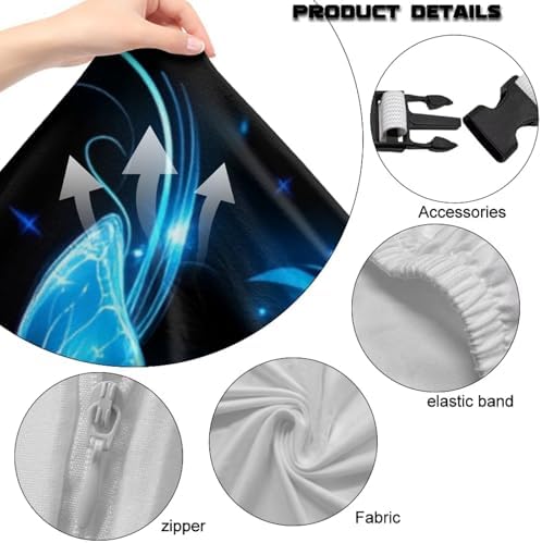 Butterfly Gaming Chair Covers Anti-Slip Gamer Chair Seat Cover Stretch Fit Office Computer Armchair Slipcover for Reclining Racing Gaming Chairs