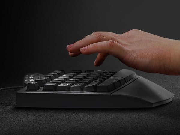 Perixx PERIDUO-512B US, Wired Ergonomic Keyboard and Vertical Mouse Combo - USB - Black - US English