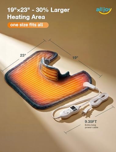 ALLJOY Graphene-Infused Heating Pad for Neck and Shoulders and Back