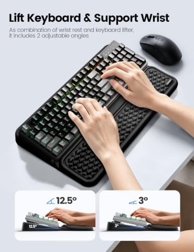 Vaydeer Extra Large Wrist Rest with Keyboard Stand, Ergonomic Keyboard Pad