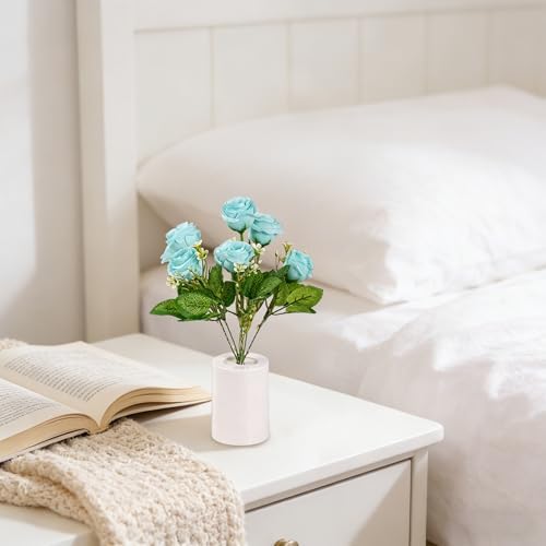 Artificial Blue Rose Flower Lamp, Light Home Decor Birthday Gifts for Women