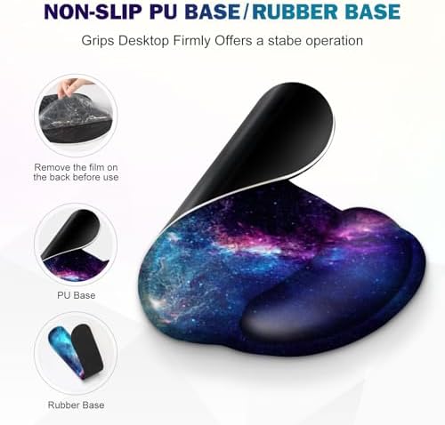 Mouse Pad, 4in1 Mousepad + Keyboard Wrist Rest+Mouse Wrist Rest+Coaster Set