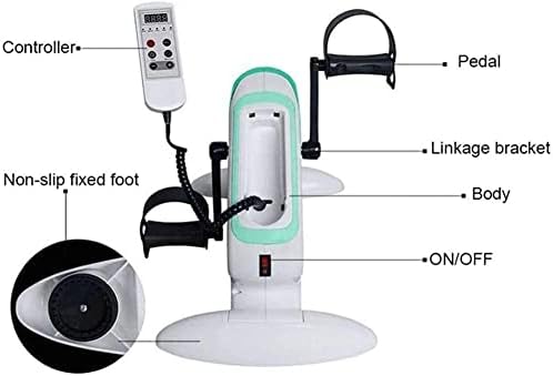 Under Desk Exercise Bike Pedal Exerciser Electric Pedal Exerciser for Leg/Arm Rehabilitation Cycle Bike Foot Pedal Exercise Machine (Color : C) (C)