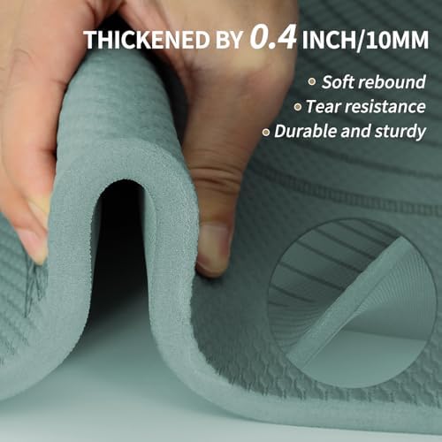 PAIDU Large Yoga Mat 72"x36"x10mm Non-Slip Exercise Mat for Home Gym Studio