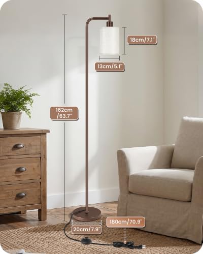 Dimmable Floor Lamp for Living Room with Remote & 10W Bulb