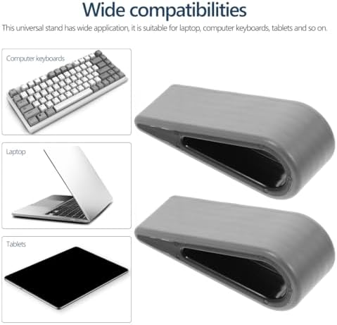 ULTECHNOVO Laptop Notebook Holder, 2pcs Laptop Stand Wedge, Ergonomic Keyboard Riser Cooling Feet for Notebook Keyboard Portable Office Desktop Use