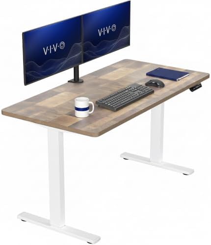 VIVO Reclaimed Wood 55 x 28 in Standing Desk, DESK-KIT-1W55P