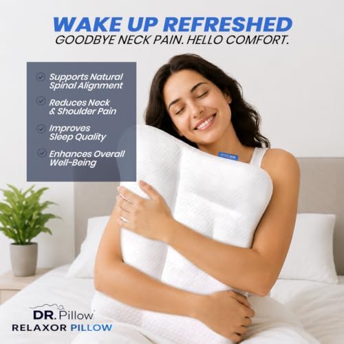 Dr. Pillow Relaxor Ergonomic Neck Support Pillow for Side & Back Sleepers
