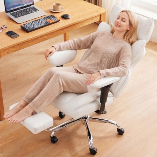DUMOS Big and Tall Home Office Desk Chair, Executive Chair with Footrest