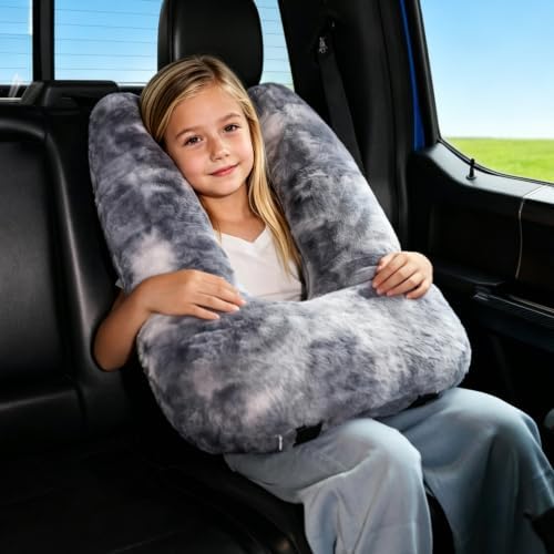 Atablyn Car Pillow for Kids & Adults - U-Shape Neck Support Pillow for Travel, Soft Head Rest Cushion for Safe Long-Distance Car Rides and Flights