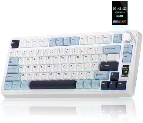 AULA S75 PRO Wireless Mechanical Gaming Keyboard with Screen&Knob, 80 Keys