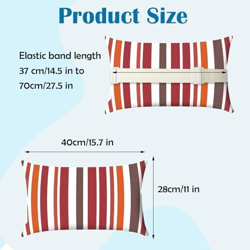Chaise Lounge Head Pillow Oudoor Patio Pillow with Elastic Strap