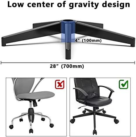 Omyoffice Office Chair Replacement Base, 28" Heavy Duty 2200LBS, Metal