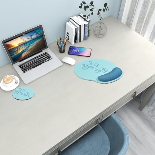 Ergonomic Mouse Pad with Wrist Rest Support,Gel Mouse Pads for Desk