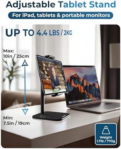 COOPER TabStand Mini 10" Tablet Stand, iPad Stand for Desk, Tablet Mount