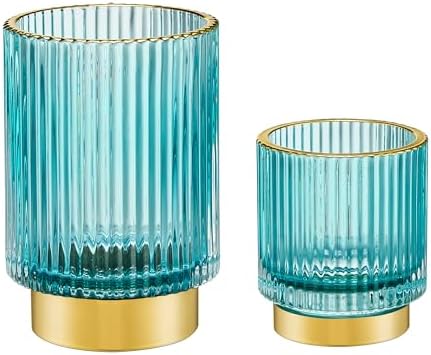 Makeup Brush Holder Organizer,Toothbrush Holders,Desk Pen Pencil Holder,Multifunctional Vintage Glass Brush Cup(A3-17-US)