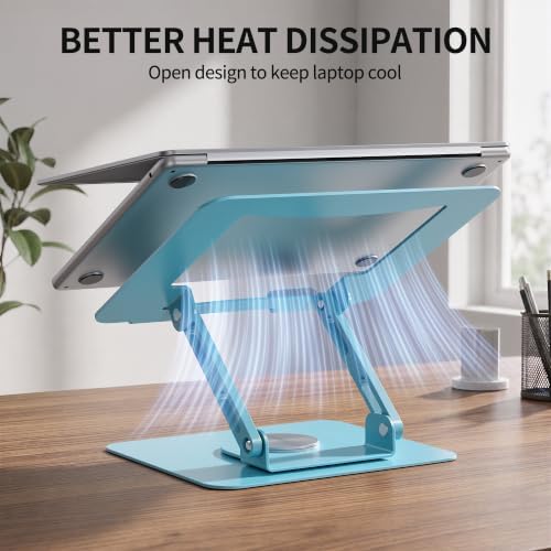 SOUNDANCE 360 Rotating Laptop Stand, Adjustable Riser,10-17", Blue