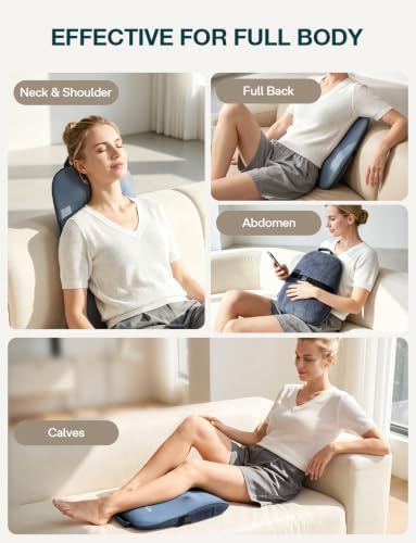 Back Massager with Heat 5D Shiatsu Kneading Neck Massage for Pain Relief