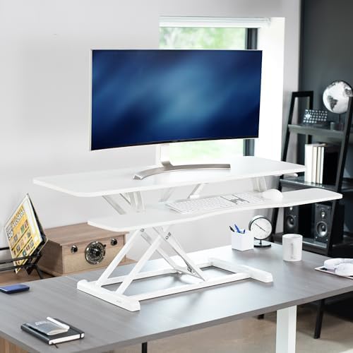 VIVO White 48 in Standing Desk Converter, DESK-V048KW