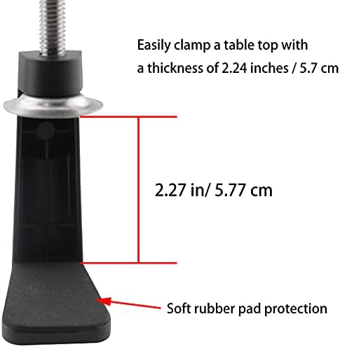 Black C-Clamp Cantilever Bracket Clamp Holder Desk Lamp Clip Fittings Base Hose DIY Swing Arm Lighting Accessory Metal Clamp